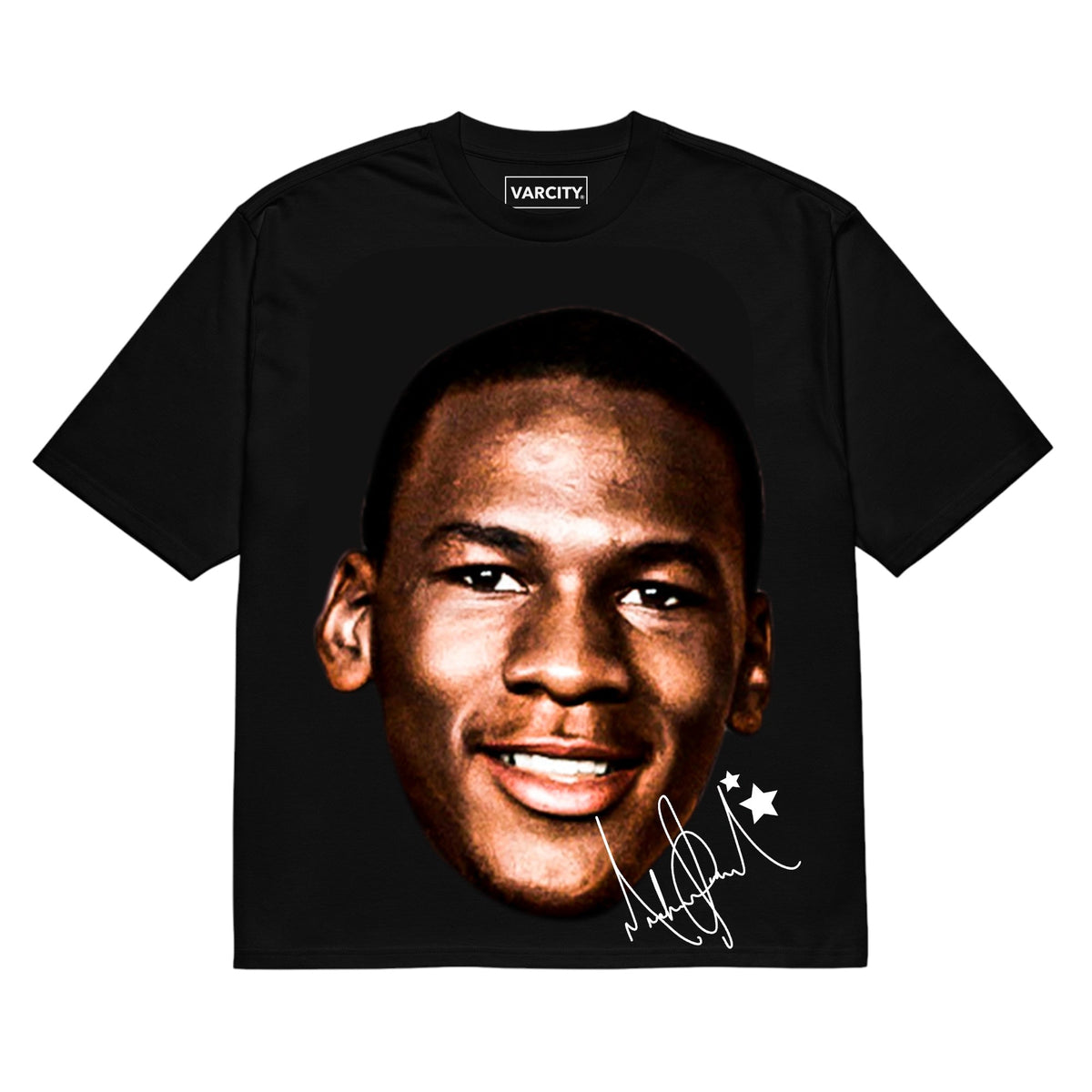 Varcity Vintage MJ Draft Day Big Face Heavyweight T-Shirt Black