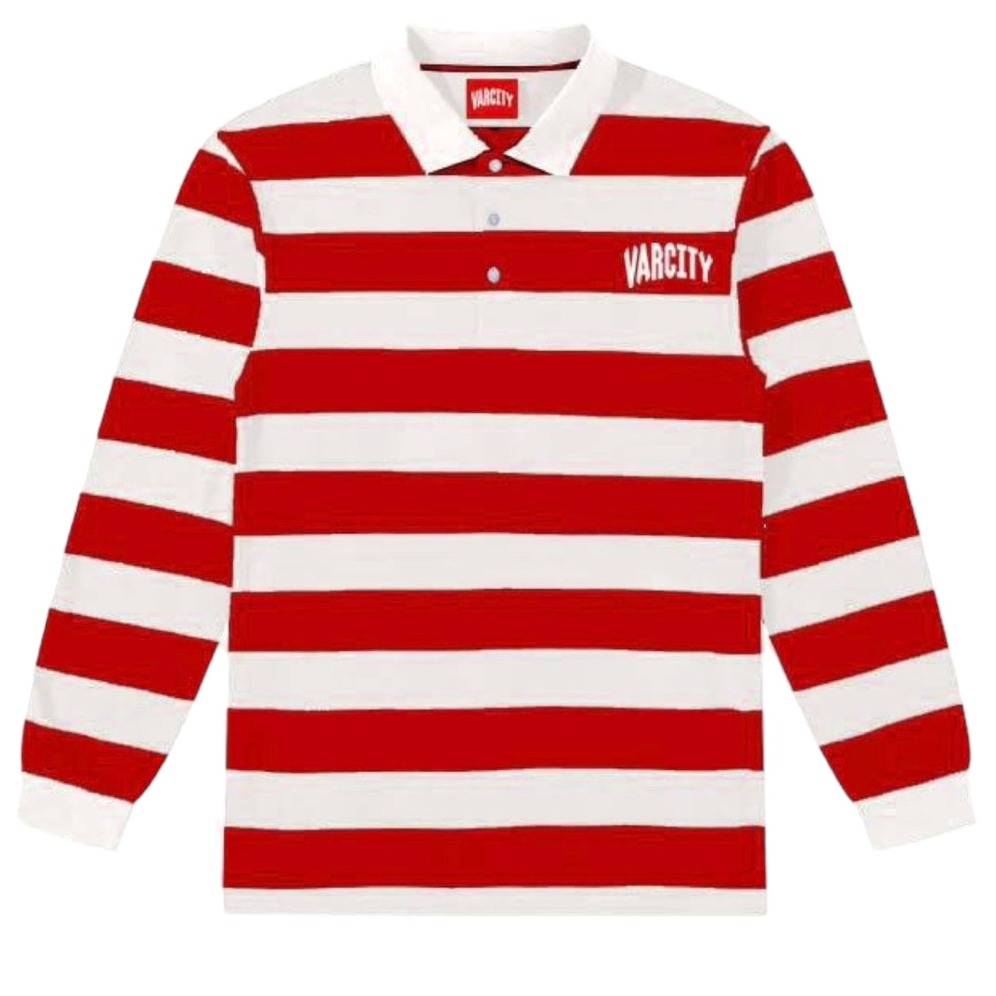 Varcity Waldo Striped Long-Sleeved Polo