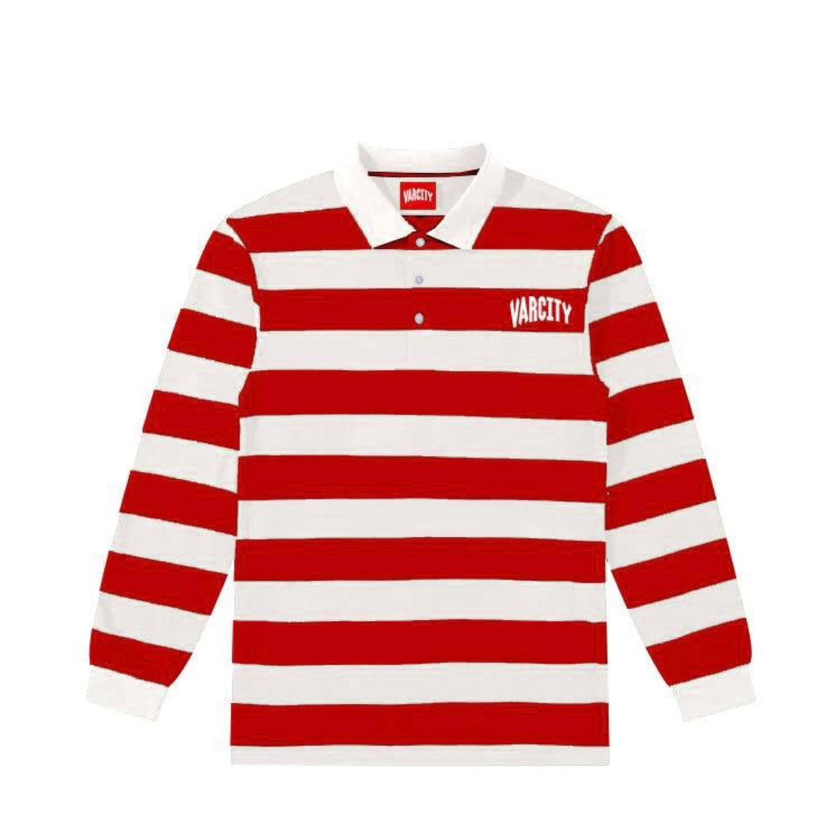 Varcity Waldo Striped Long-Sleeved Polo