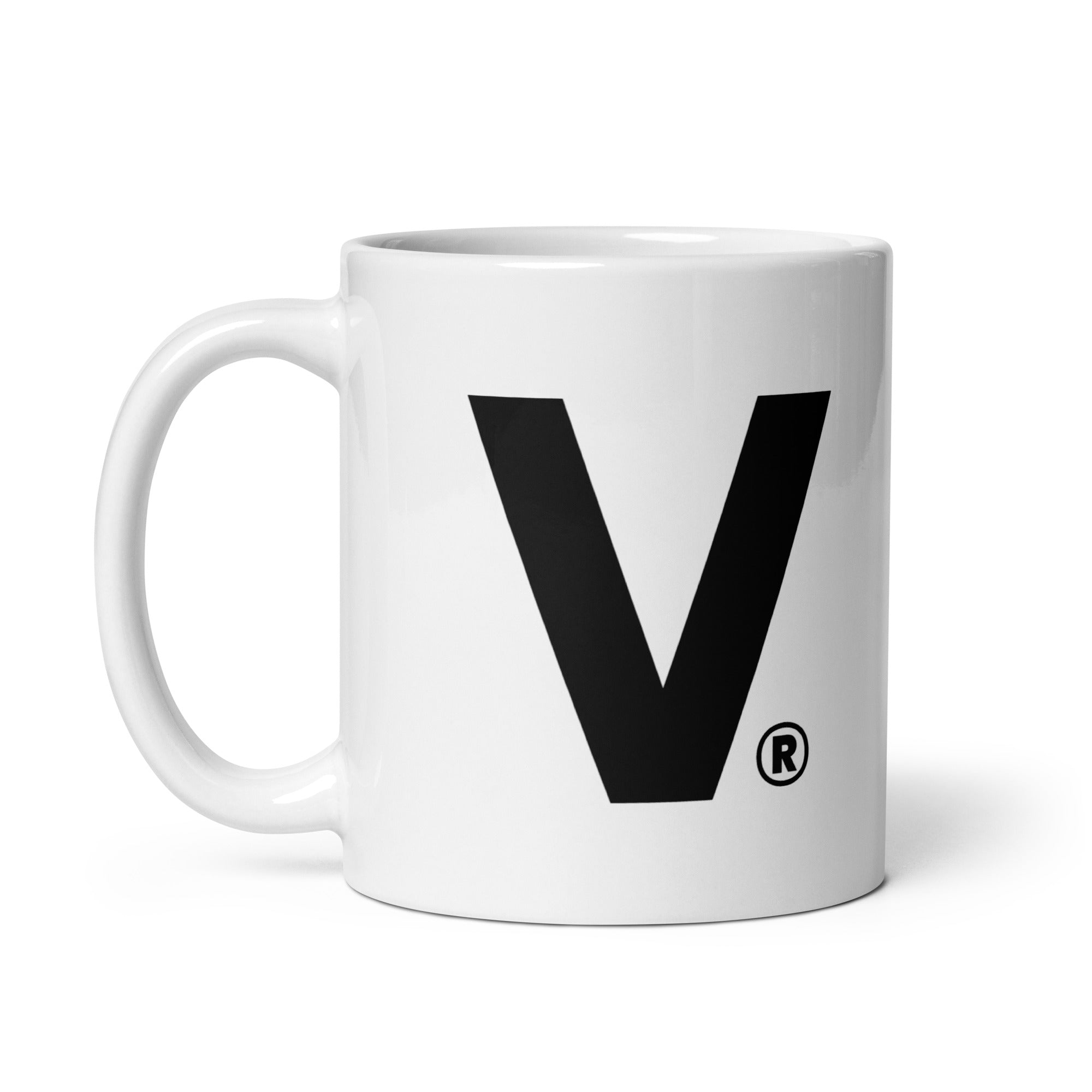 Varcity Unltd Iconic V Statement White glossy mug