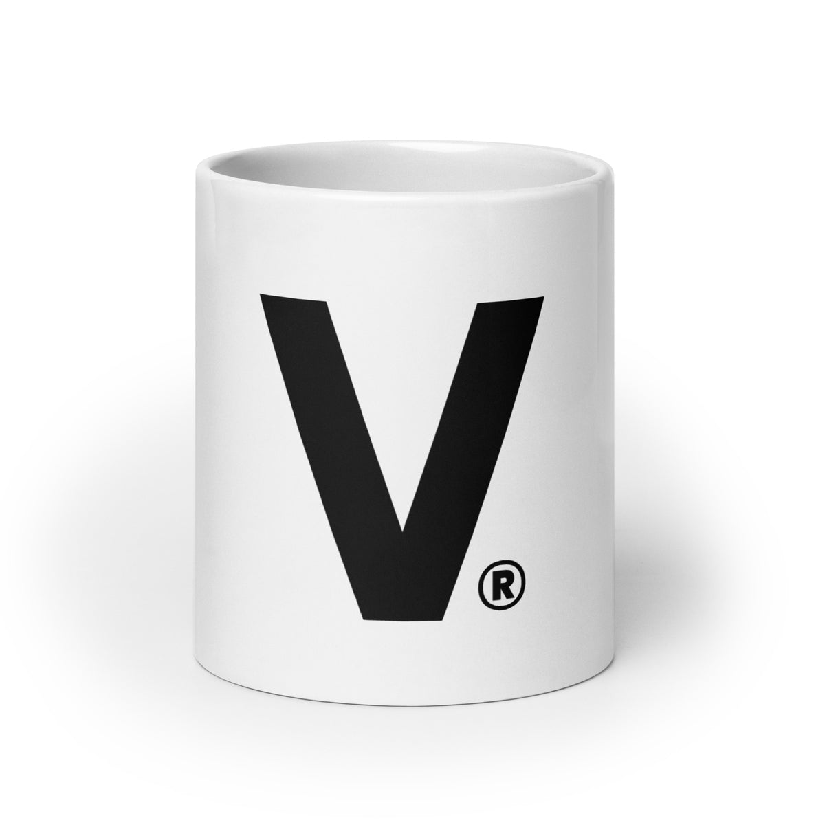 Varcity Unltd Iconic V Statement White glossy mug