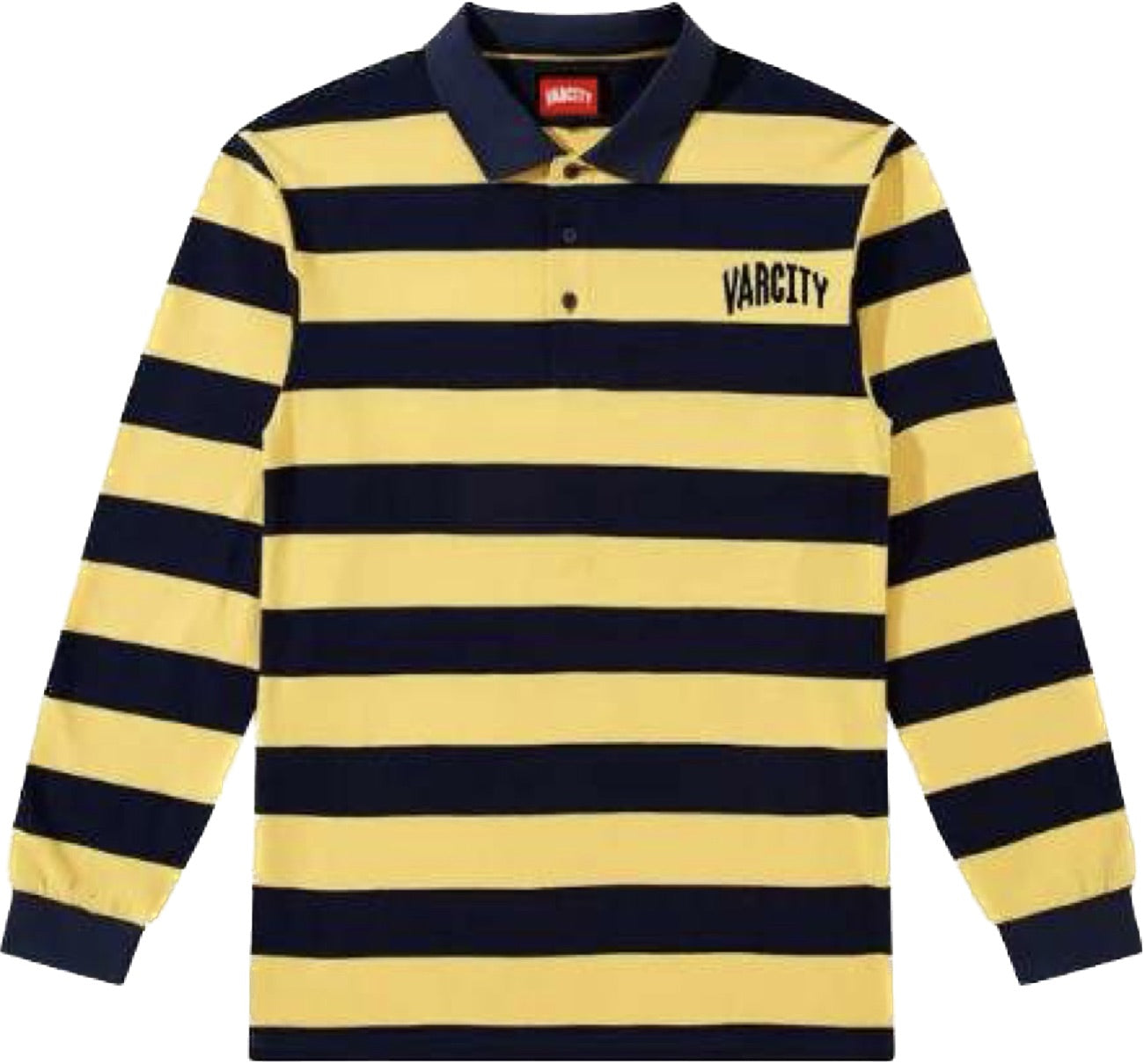 Varcity Long-Sleeve College Prep Striped Polo Shirt